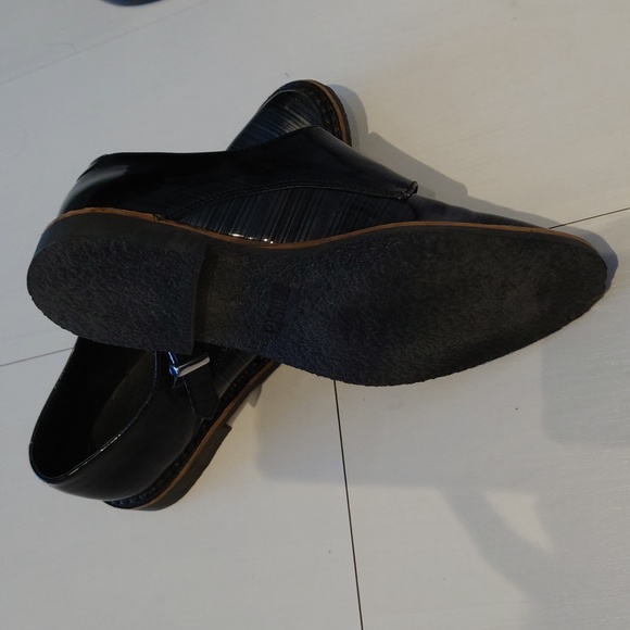 Patent Leather oxford black charcoal grey sz 36 - Picture 6 of 7